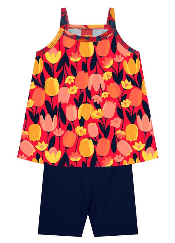 Kyly - Conjunto Infantil Menina Vermelho