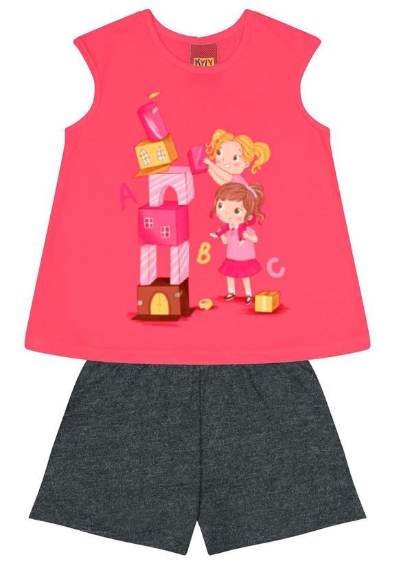 Kyly - Conjunto Infantil Menina Vermelho