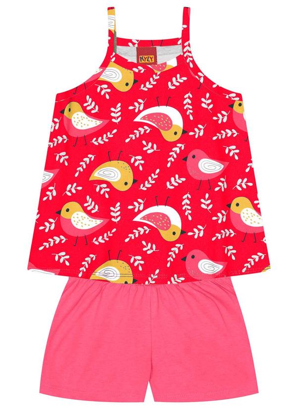 Kyly - Conjunto Infantil Menina Vermelho