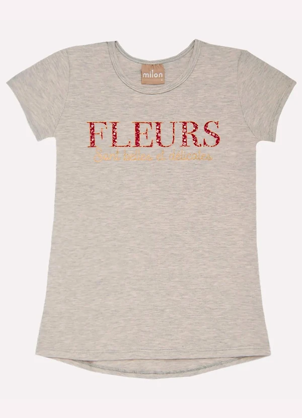 Milon - Conjunto Infantil Menino Flores Cinza 2