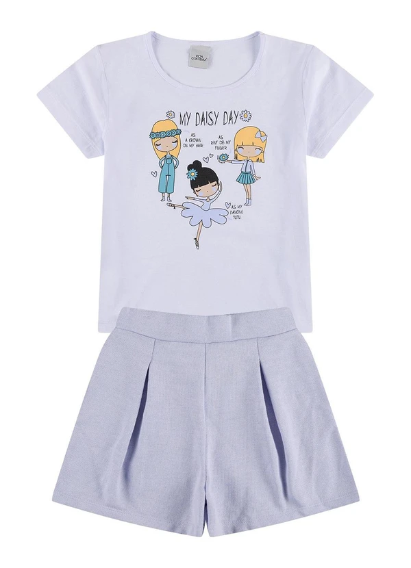 Vida Costeira - Conjunto Infantil My Daisy Day Branco 2