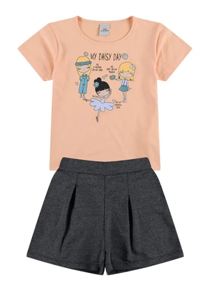 Vida Costeira - Conjunto Infantil My Daisy Day Laranja - VIDA COSTEIRA