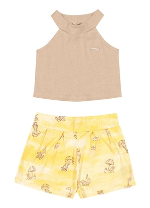 Conjunto Infantil  Praia Casual Colorittá (Bege) - COLORITTÁ