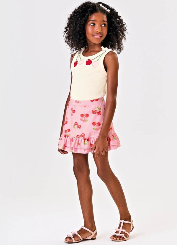 Trick Nick - Conjunto Infantil Regata com Saia Bege 3