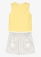 Trick Nick - Conjunto Infantil Regata com Shorts Bege - variação: Amarelo