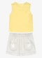 Trick Nick - Conjunto Infantil Regata com Shorts Bege - variação: Amarelo