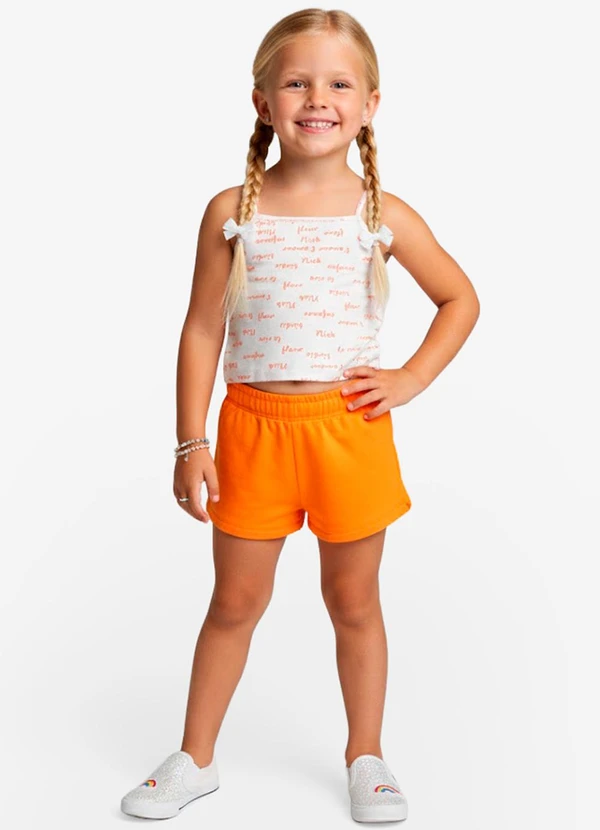 Select - Conjunto Infantil Regata com Shorts Laranja