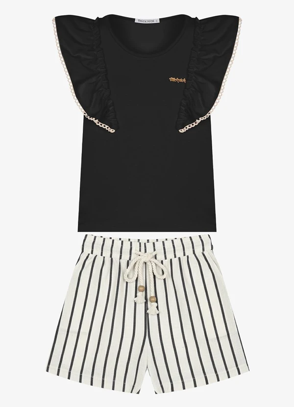 Trick Nick - Conjunto Infantil Regata com Shorts Preto