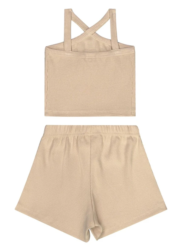 Guloseima - Conjunto Infantil Regata e Short Bege 2