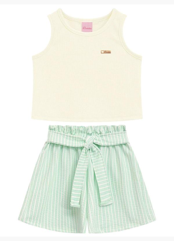 Duduka - Conjunto Infantil Regata e Short Menina Branco 1