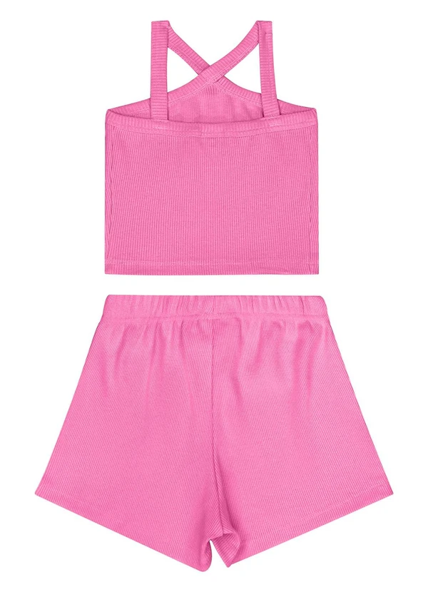 Guloseima - Conjunto Infantil Regata e Short Rosa 2