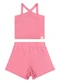 Guloseima - Conjunto Infantil Regata e Short Azul - variação: Rosa