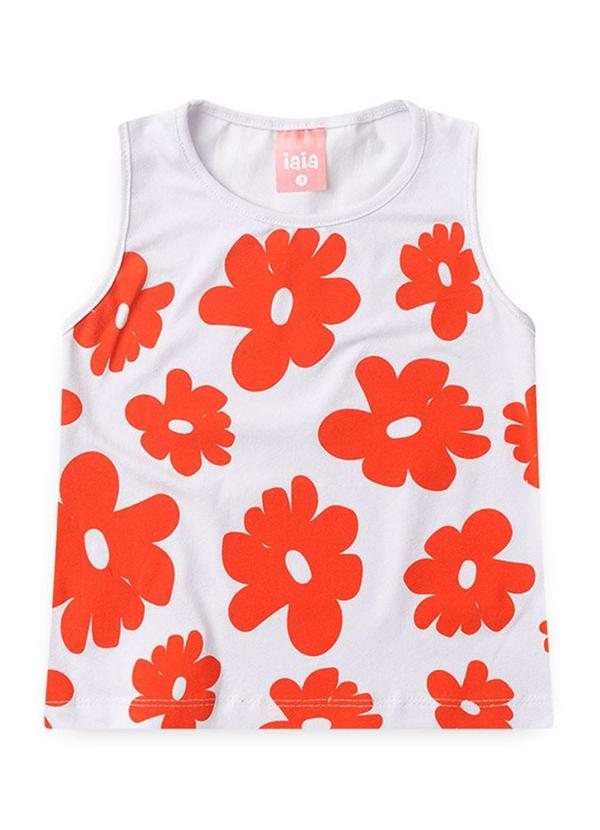 Rosa Azul - Conjunto Infantil Regata Flores Iaia Laranja 3