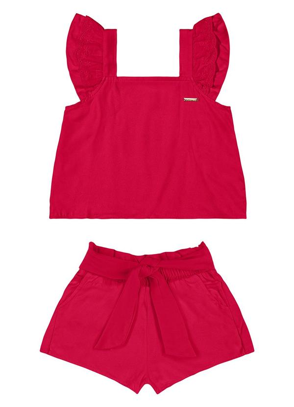 Colorittá - Conjunto Infantil  Renda Colorittá Vermelho 2