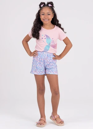 Vida Costeira - Conjunto Infantil Sereia Princess Rosa - VIDA COSTEIRA