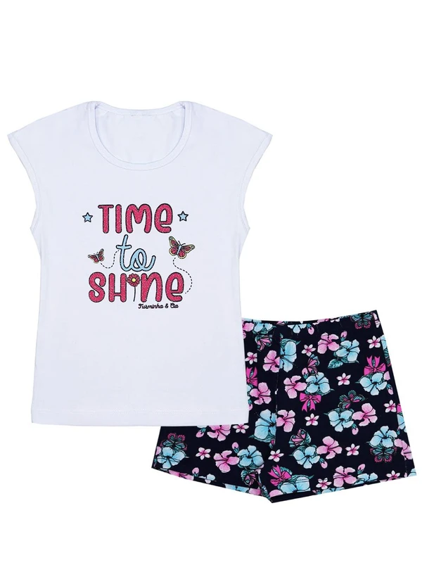 Turminha - Conjunto Infantil Shine Branco