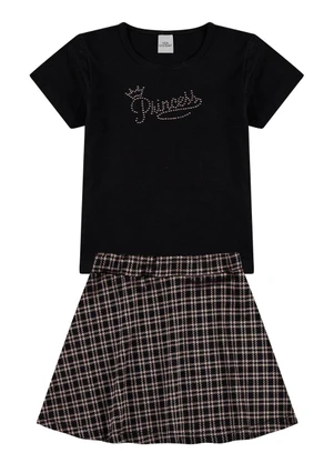 Vida Costeira - Conjunto Infantil Shine Crown Preto - VIDA COSTEIRA
