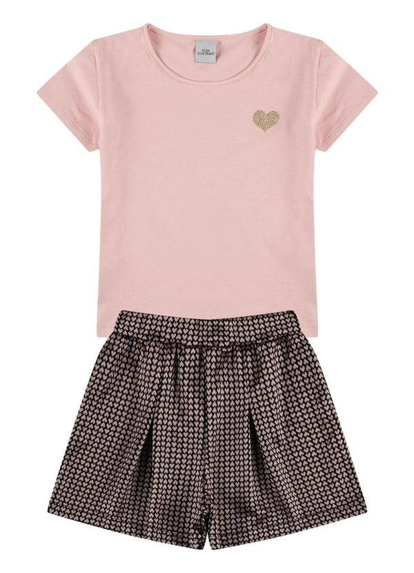 Vida Costeira - Conjunto Infantil Shiny Heart Rosa 2