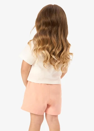 Rovi Kids - Conjunto Infantil Shorts com Blusa Bege - ROVI KIDS