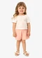 Rovi Kids - Conjunto Infantil Shorts com Blusa Bege - variação: Bege