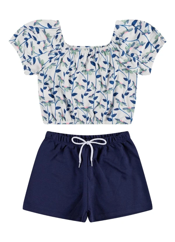 Vida Costeira - Conjunto Infantil Sublimado Florais Branco 2