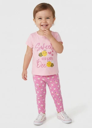 Turminha - Conjunto Infantil Sweet Rosa - TURMINHA