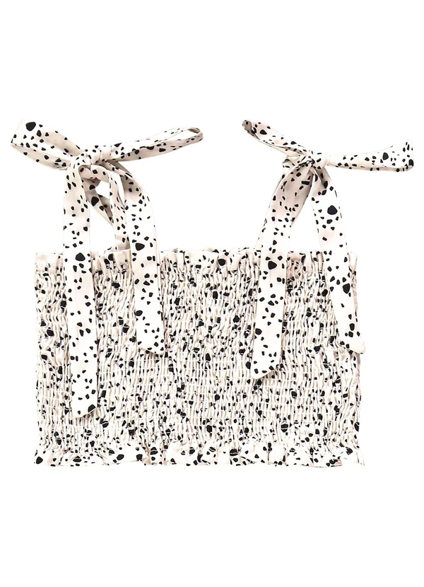 Três e Já - Conjunto Infantil Top e Calça Bege 4