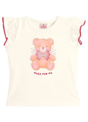 Brandili - Conjunto Infantil Urso com Strass Bege - BRANDILI