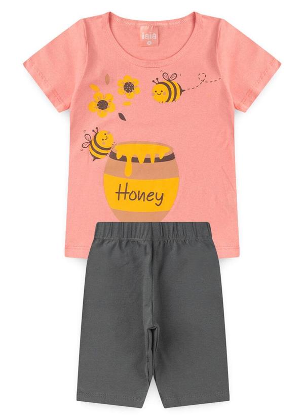 Rosa Azul - Conjunto Infantil Verão Abelhinha Salmão