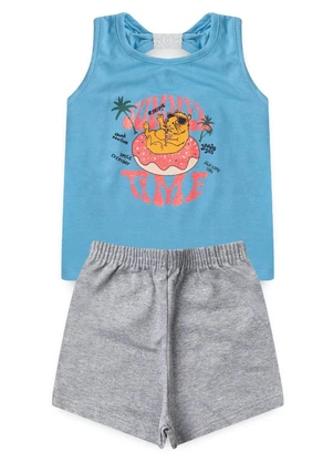 Rosa Azul - Conjunto Infantil Verão Capivarinha Azul - ROSA AZUL