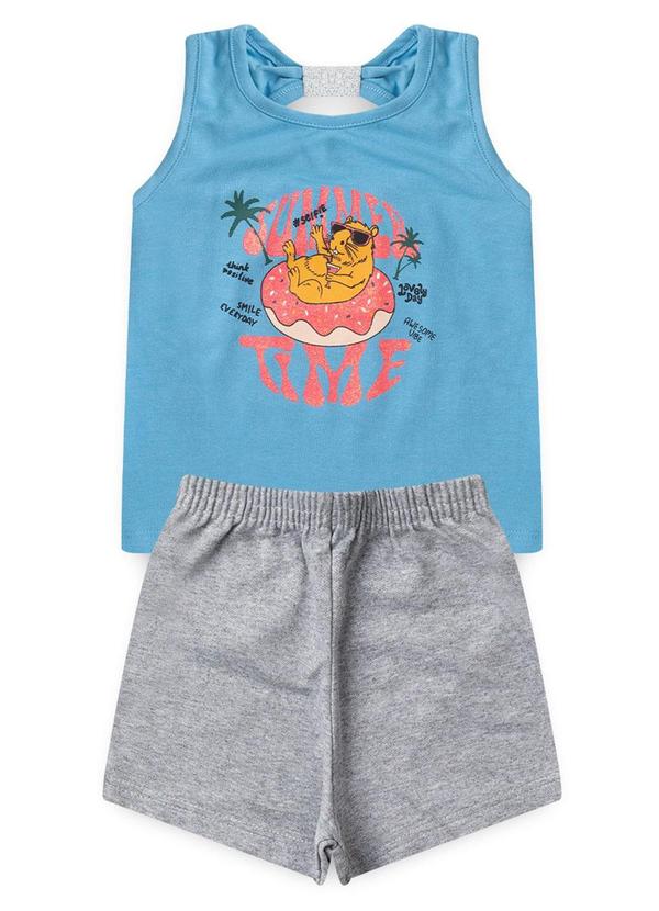 Rosa Azul - Conjunto Infantil Verão Capivarinha Azul