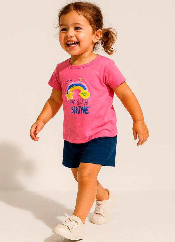 Rosa Azul - Conjunto Infantil Verão Sun Shine Iaia Rosa
