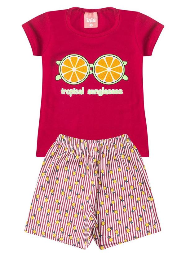 Rosa Azul - Conjunto Infantil Verão Tropical Iaia Rosa