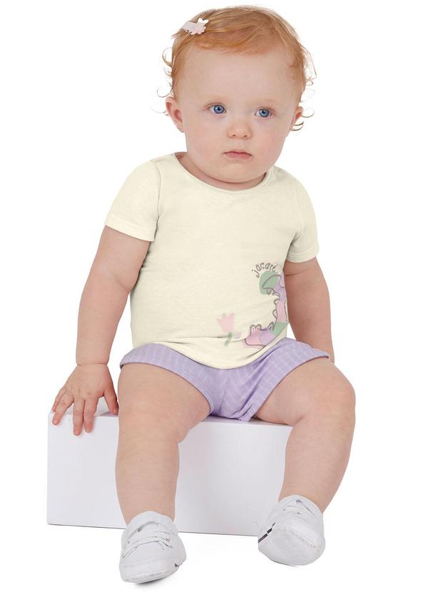 Malwee Kids - Conjunto Jacaré em Moletinho Off White