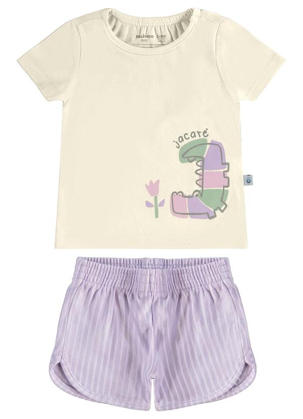 Malwee Kids - Conjunto Jacaré em Moletinho Off White 2