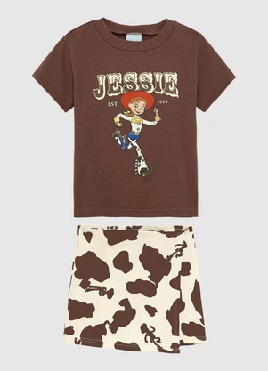 Malwee Kids - Conjunto Jessie® em Malha Marrom - MALWEE KIDS