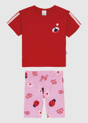 Malwee Kids - Conjunto Joaninhas com Glitter Vermelho - MALWEE KIDS