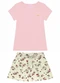 Duduka - Conjunto Juvenil Blusa e Short Praia  Rosa - variação: Rosa