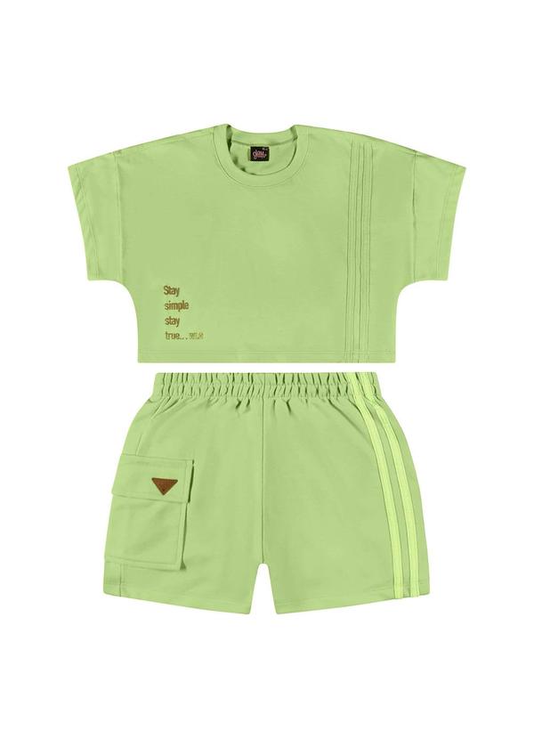 Gloss - Conjunto Juvenil com Cropped e Short Verde 2