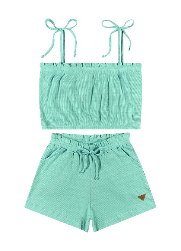 Gloss - Conjunto Juvenil com Top e Short Azul 3