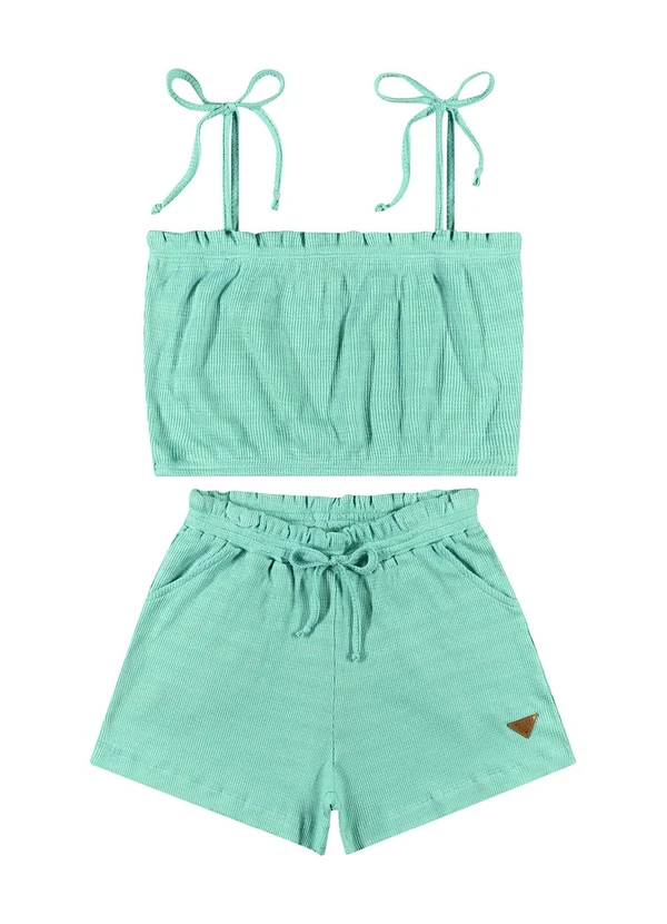 Gloss - Conjunto Juvenil com Top e Short Azul 3