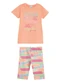 Malwee Kids - Conjunto Kindness com Glitter Off White - variação: Coral
