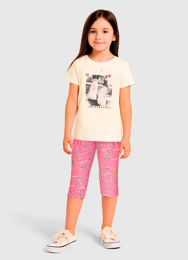 Malwee Kids - Conjunto Kindness com Glitter Off White