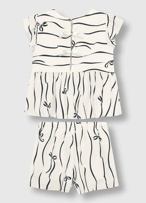 Carinhoso - Conjunto Laços em Viscose Branco - CARINHOSO