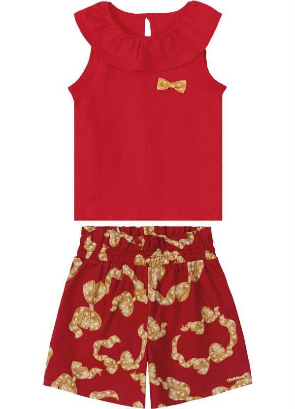 Carinhoso - Conjunto Laços Menina Vermelho