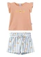 Malwee Kids - Conjunto Laranjas com Glitter Off White - variação: Pêssego
