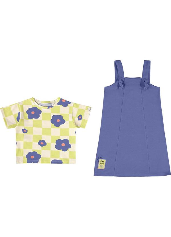 Malwee Kids - Conjunto Lavanda Box Vichy Floral