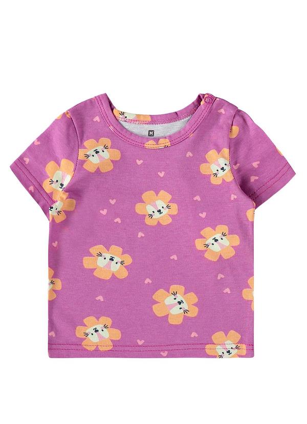 Malwee Kids - Conjunto Leãozinho Floral Menina Roxo 3