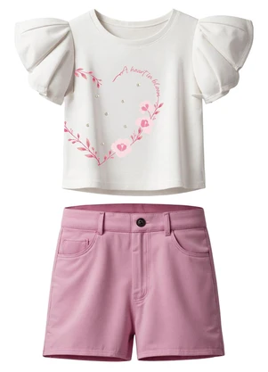 Carinhoso - Conjunto Let Your Heart Stay Open Branco - CARINHOSO