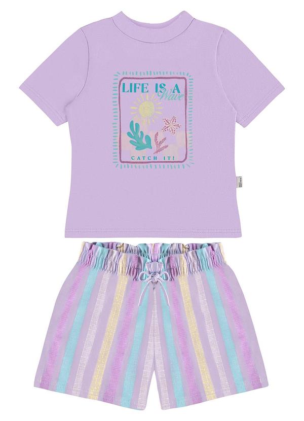 Malwee Kids - Conjunto Life Is a Wave Lavanda